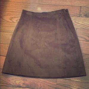 Aritzia Brown suede HOPPER SKIRT - SIZE SMALL